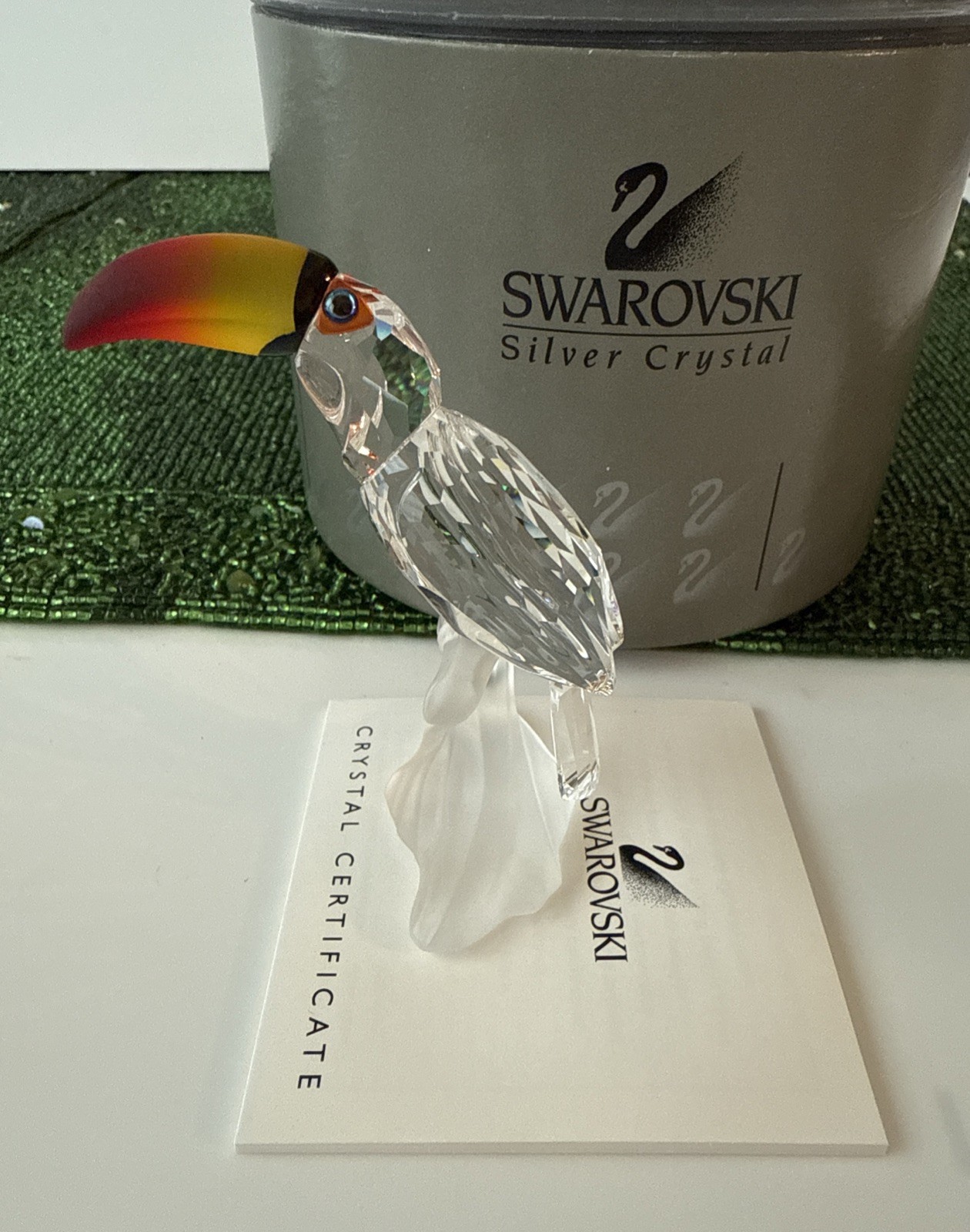 Sign Swarovski Figurine 234311 Toucan 8cm. Original packaging & certificate