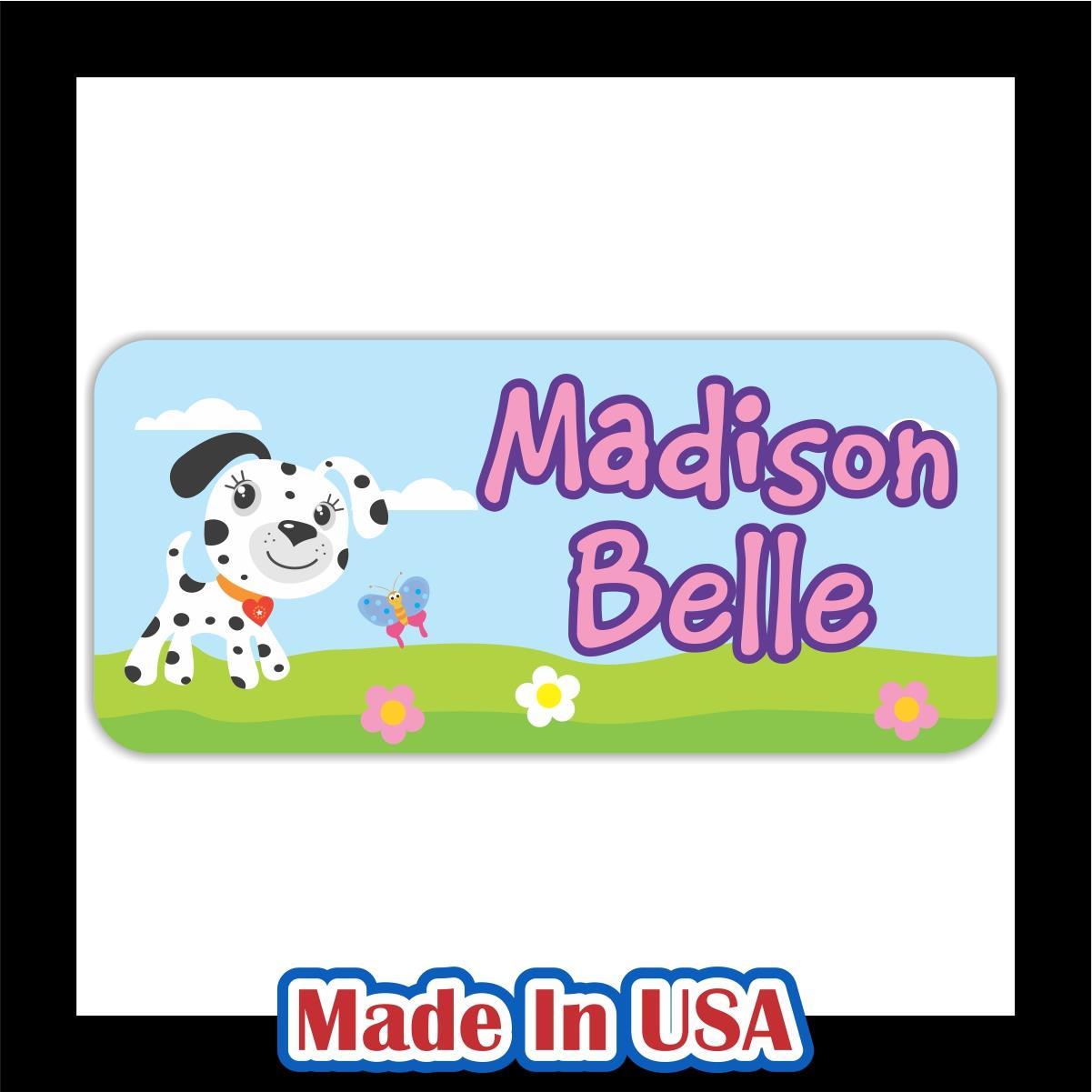 42 Personalized Waterproof Name Labels Stickers Tag Kids Baby Children Bottle