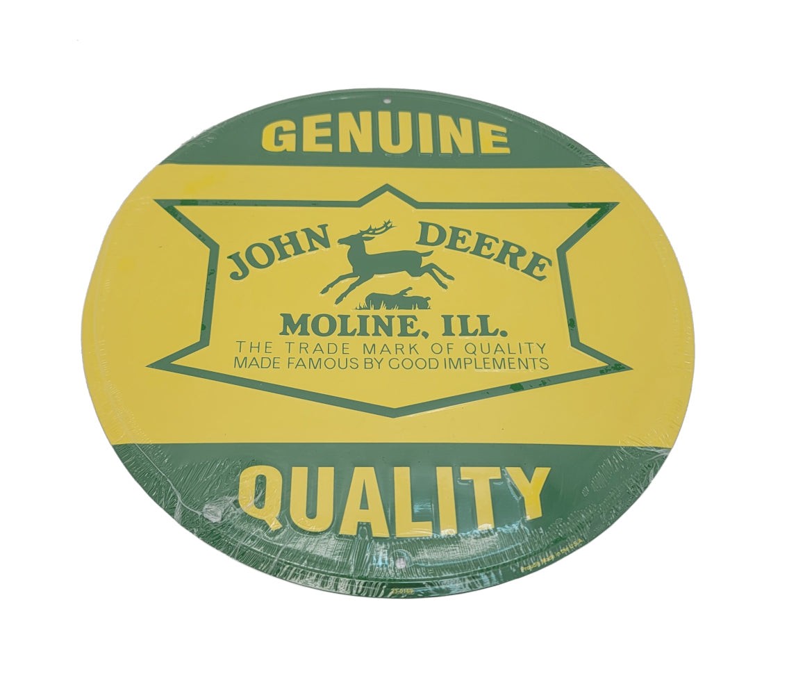 John Deere Round Genuine Quality Sign – LP85815