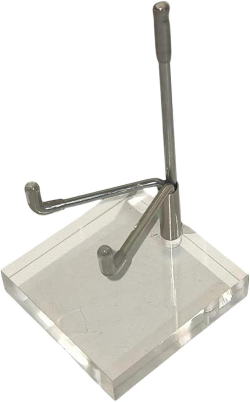 Adjustable Metal Arm Display Stand Easel w/Acrylic Base for Gemstones-Medium,3pk