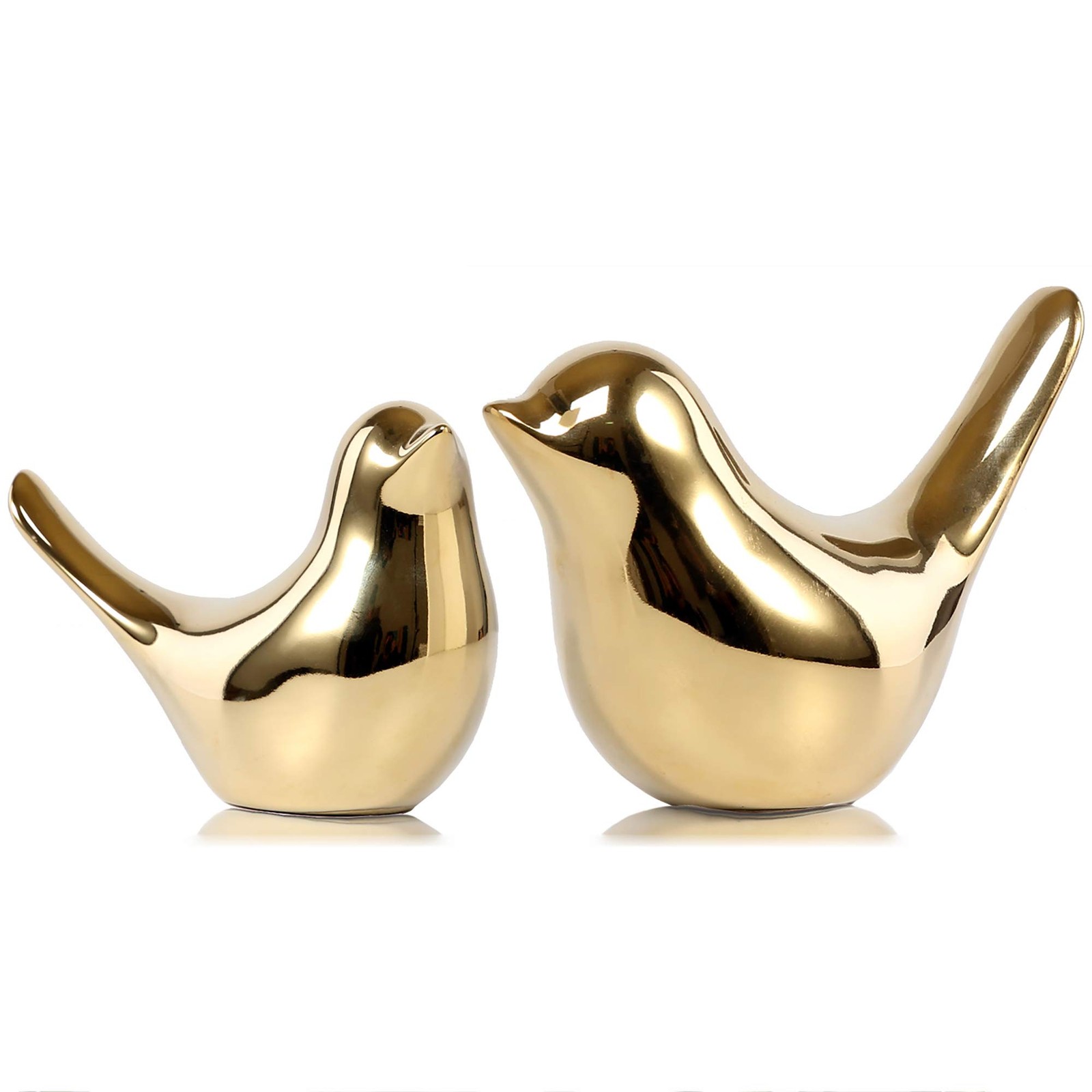FANTESTICRYAN Small Birds Statues Gold Home Decor Modern Style Figurine Decor…