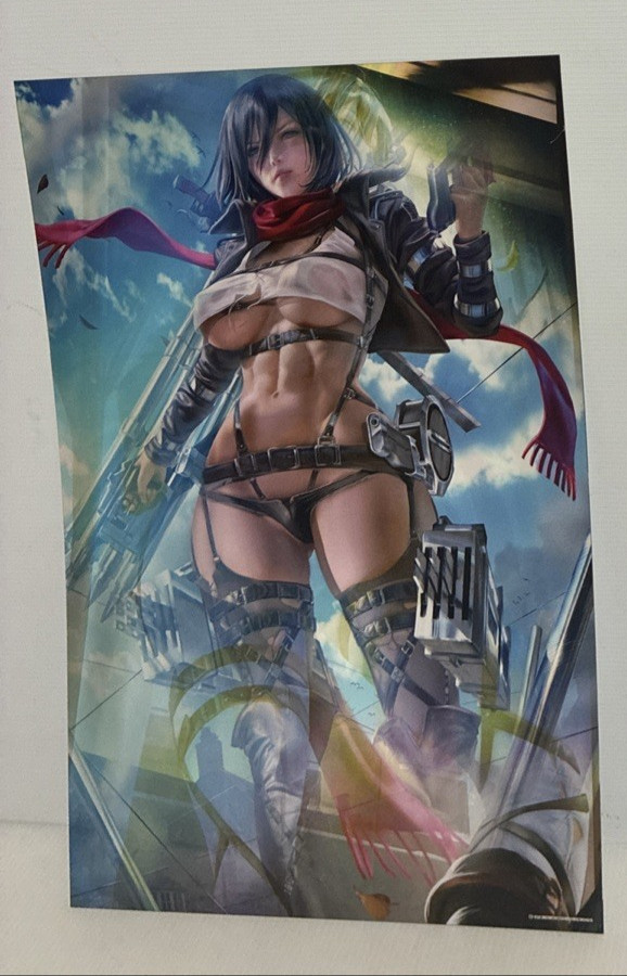Mikasa Ackerman Attack on the Titan 3D Lenticular 3D 11 « x 17 » Sakimichan Art