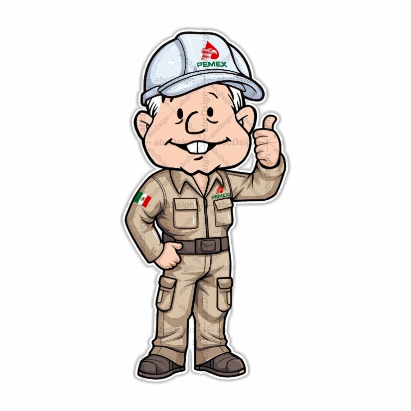 Amlito PEMEX Uniform Lopez Obrador AMLO Mexico Precision Cut Decal