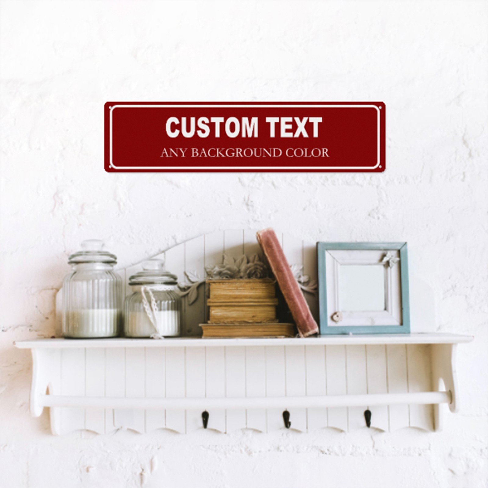 16&Prime; x 4&Prime; Custom Aluminum Metal Sign Personalized Your Own Text Message Sign
