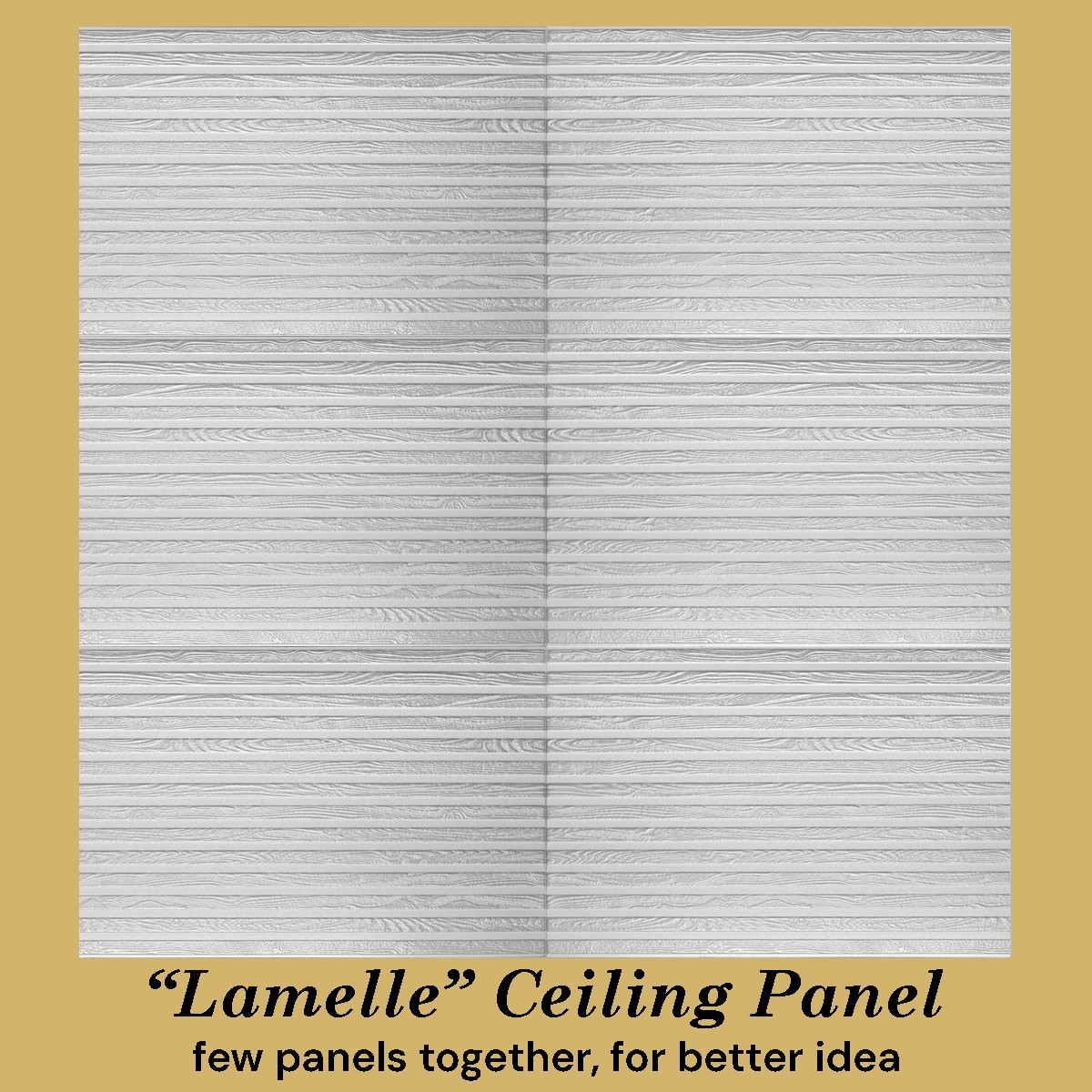 DIY Glue-Up Foam Ceiling & Wall Panels 39.3×19.5 White Silver, 24 Pack