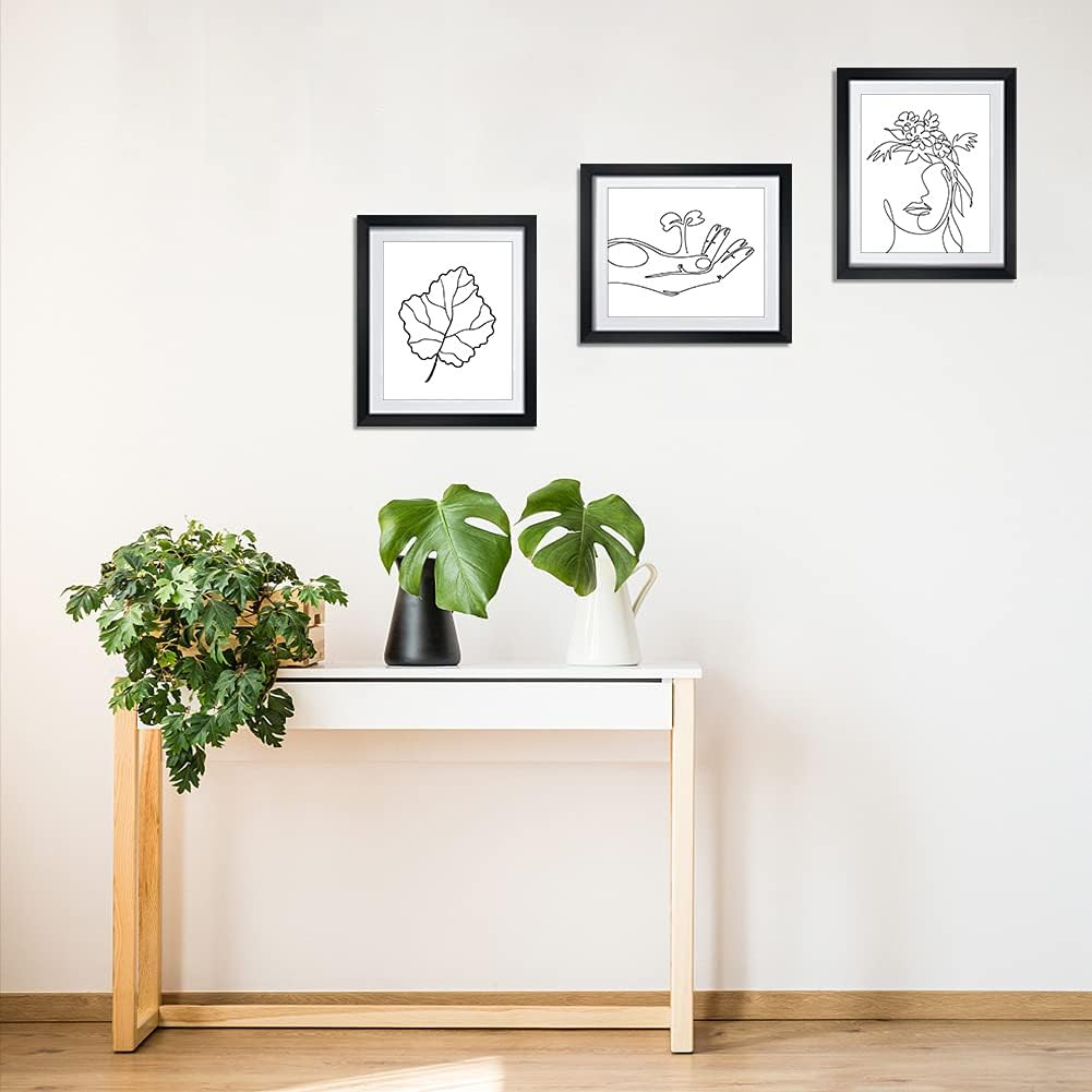 Black 4-Pack 12×18 Frames, 17×23 Matted for 18×12 Photos, 23×17 Prints