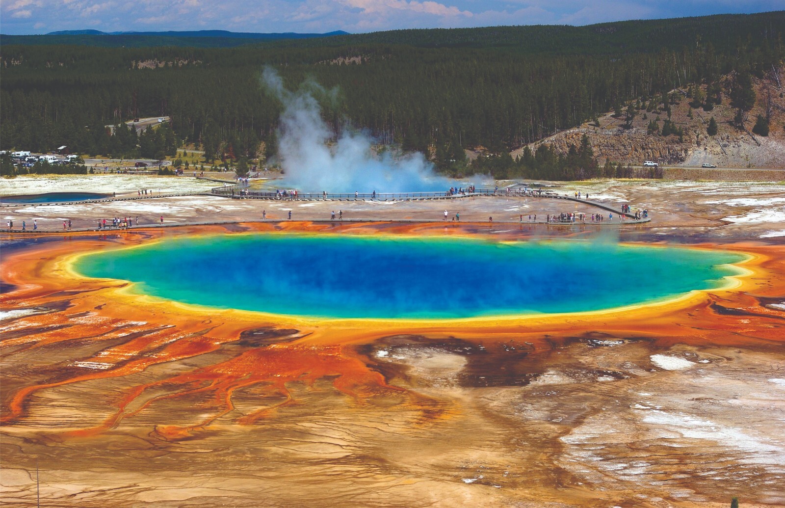 Grand Prismatic Spring Yellowstone National Park Poster/Print High Quality