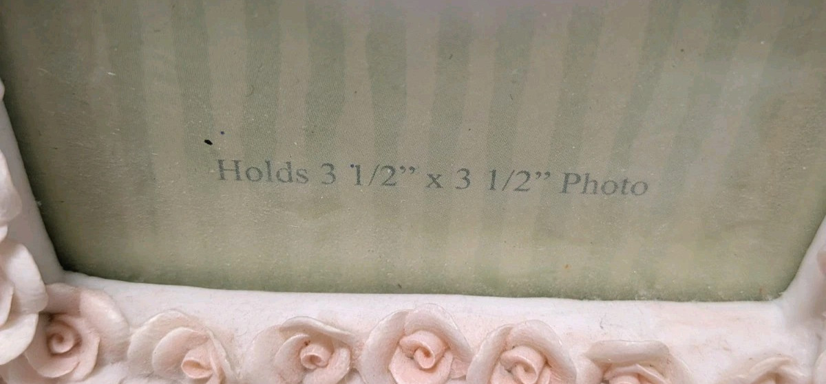 Pink Roses 5&Prime;x5&Prime; Frame Holds 3.5&Prime;x3.5&Prime; Picture, Delicate, BOHO, Country, Granny