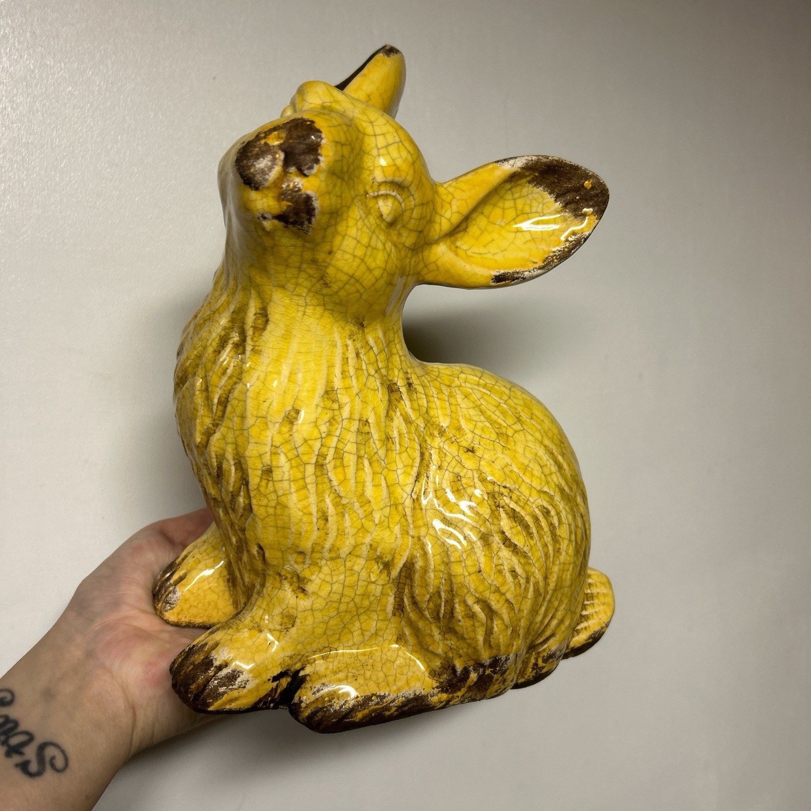 Rustic Style Shabby Chic Yellow Bunny Rabbit Home Decor