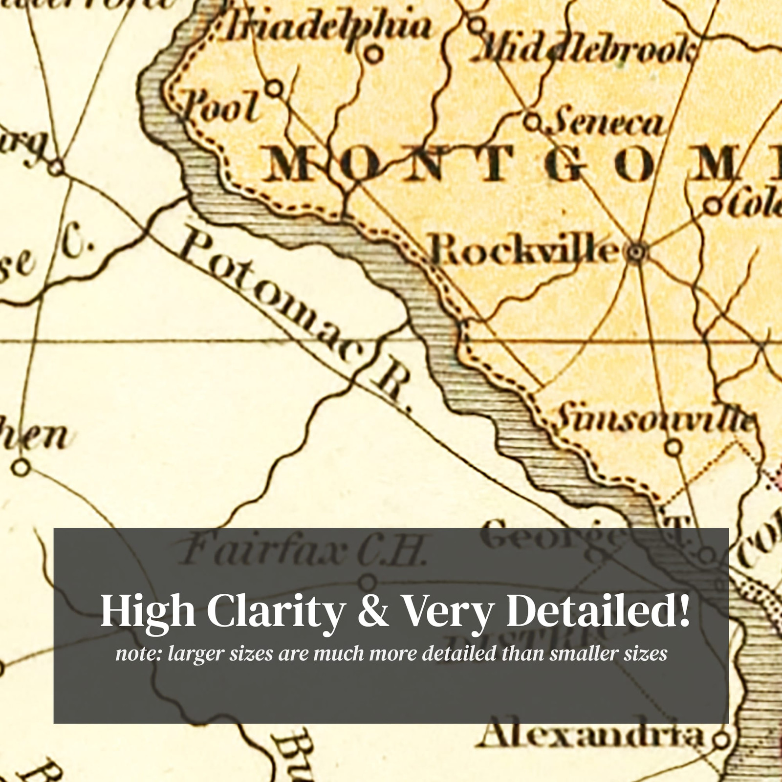 Old Map of Maryland 1831 – Vintage Maryland Art