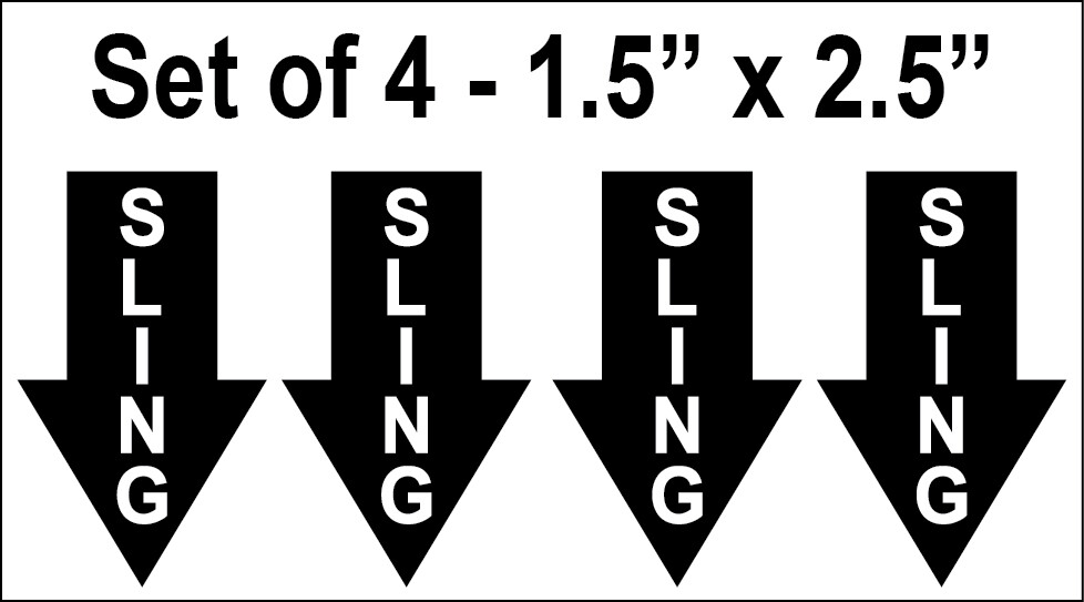 Set of 4 – 1.5&Prime; x 2.5&Prime; Sling Arrow Boat Decals