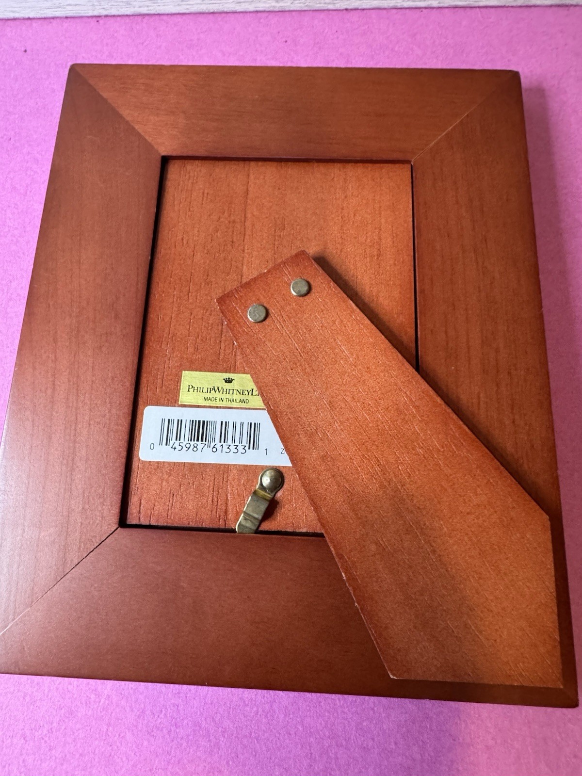 Vintage Philip Whitney Fashion Wood Picture Frame For 3.5”x 5” Photo