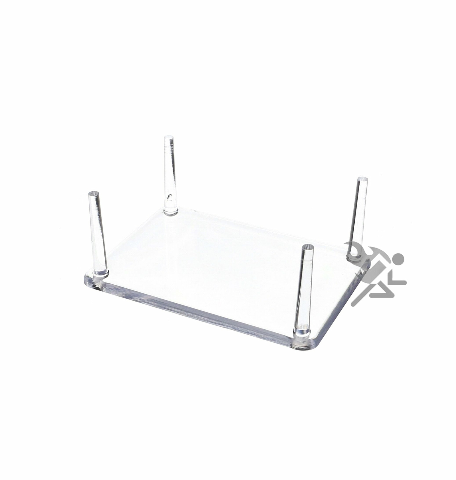 3.5&Prime; Slim Leg Four-Peg Display Stand Holder for Decoys, Minerals, & Fossils, 6