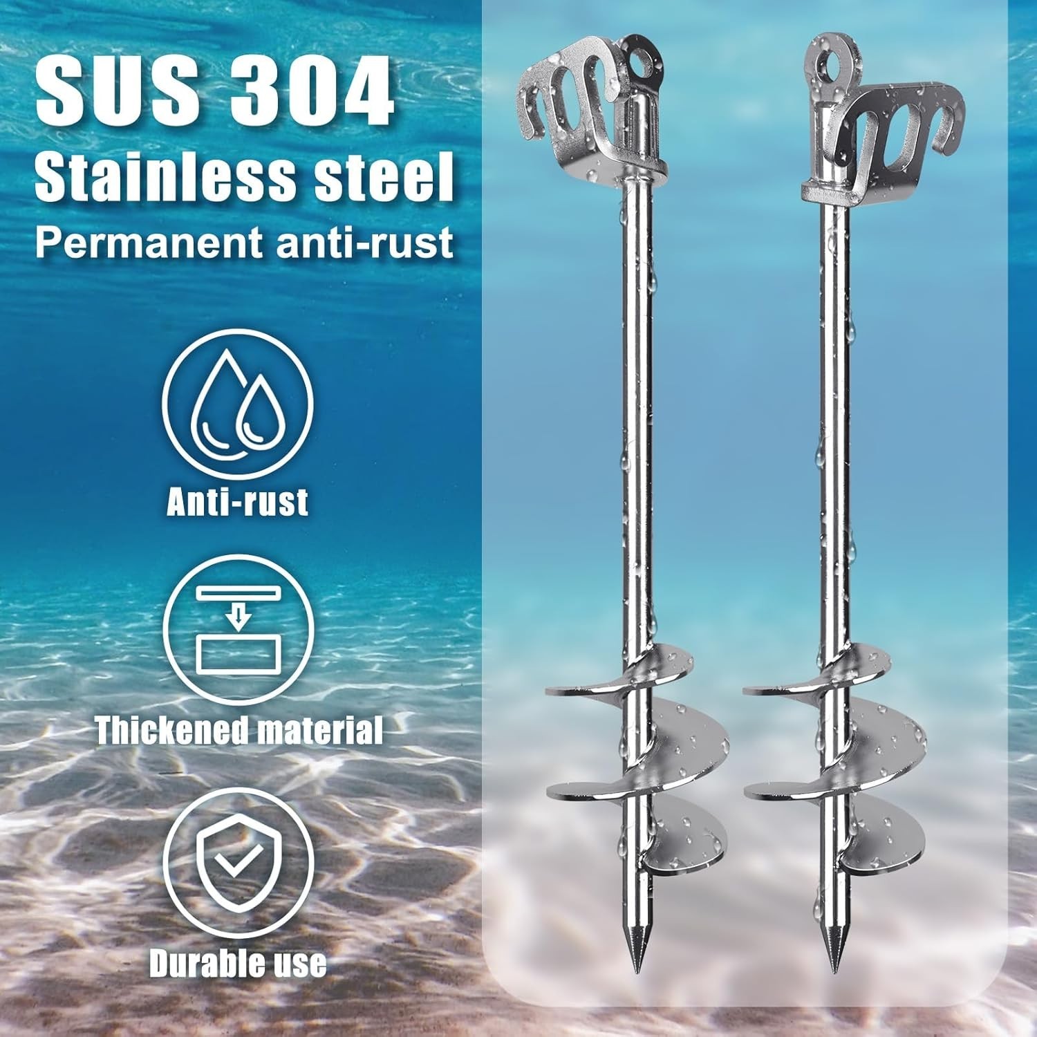 17&Prime; 26&Prime; 36&Prime; Boat Sand Anchor for Boat Screw in Boat Anchor for Shallow Water,…