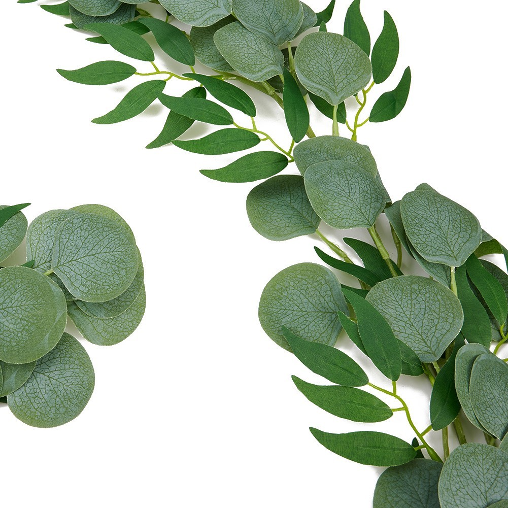 Artificial Eucalyptus Garland Hanging Fake Plant Leaves Trailing Vine Ivy Rattan