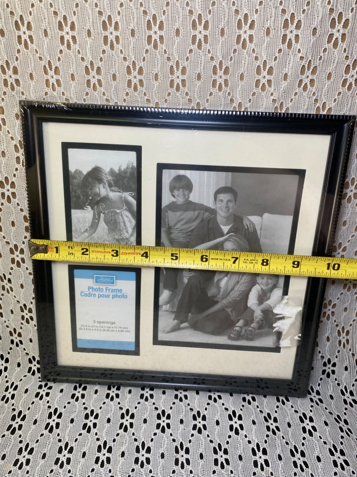 NEW Special Moments 10 x 10 in Black Photo Frame for 3 Pictures FREE SHIPPING!