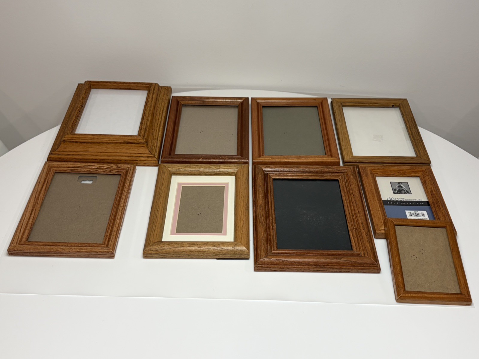 Solid Wood PICTURE FRAMES cottage core Gallery Wall Art Decor Lot of 13 W/Glass