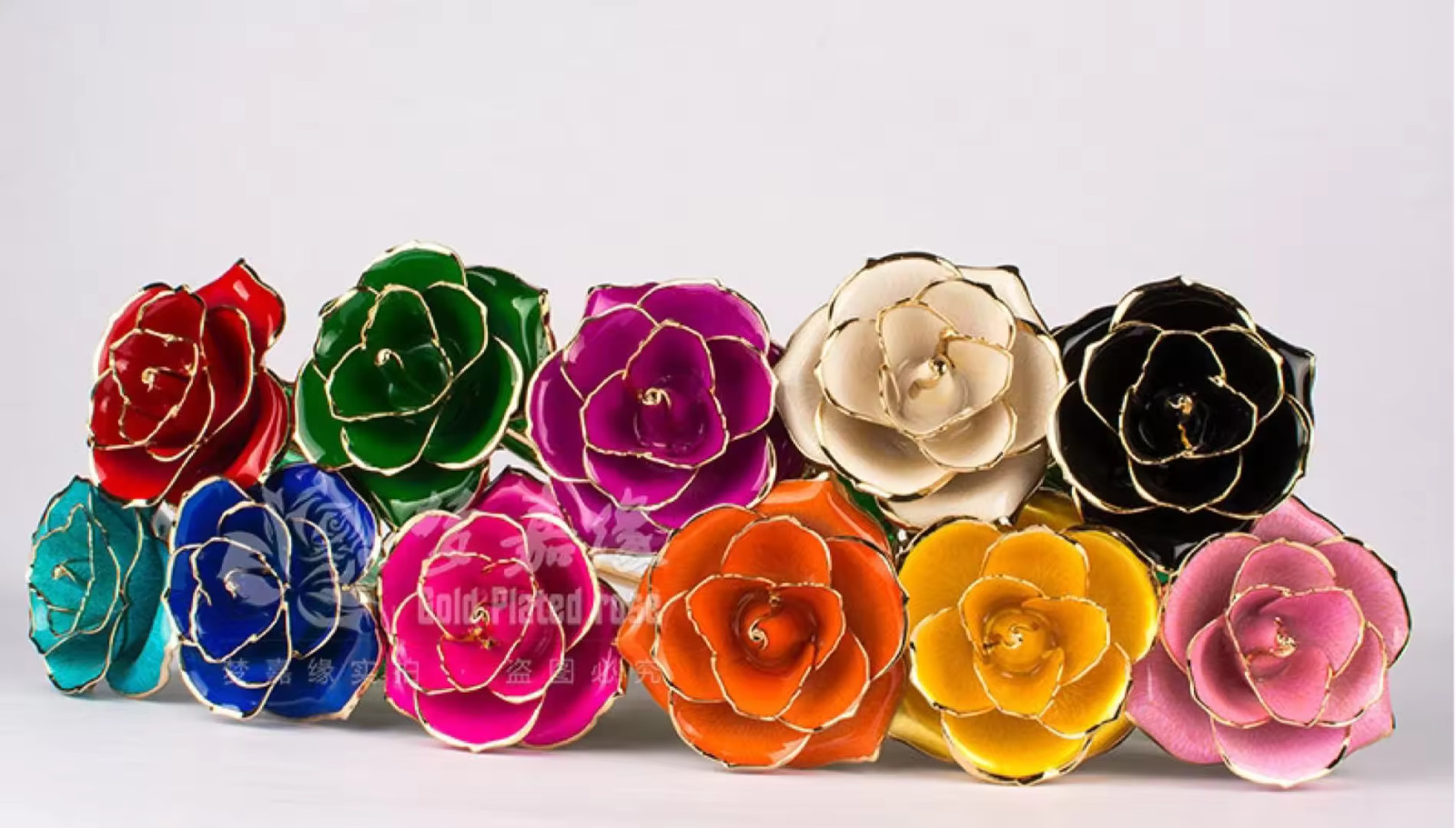 24K Gold-Dipped Real Eternal Rose – 10 Colors for Easter