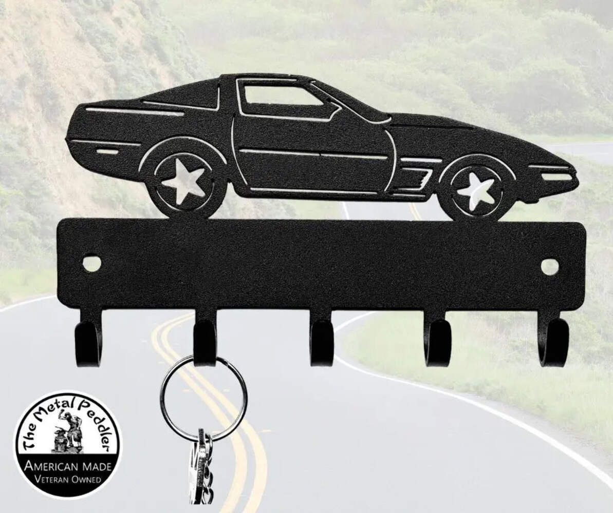 C4 Corvette Key Holder – Sleek and Functional for Sports Car Fans – Made in USA