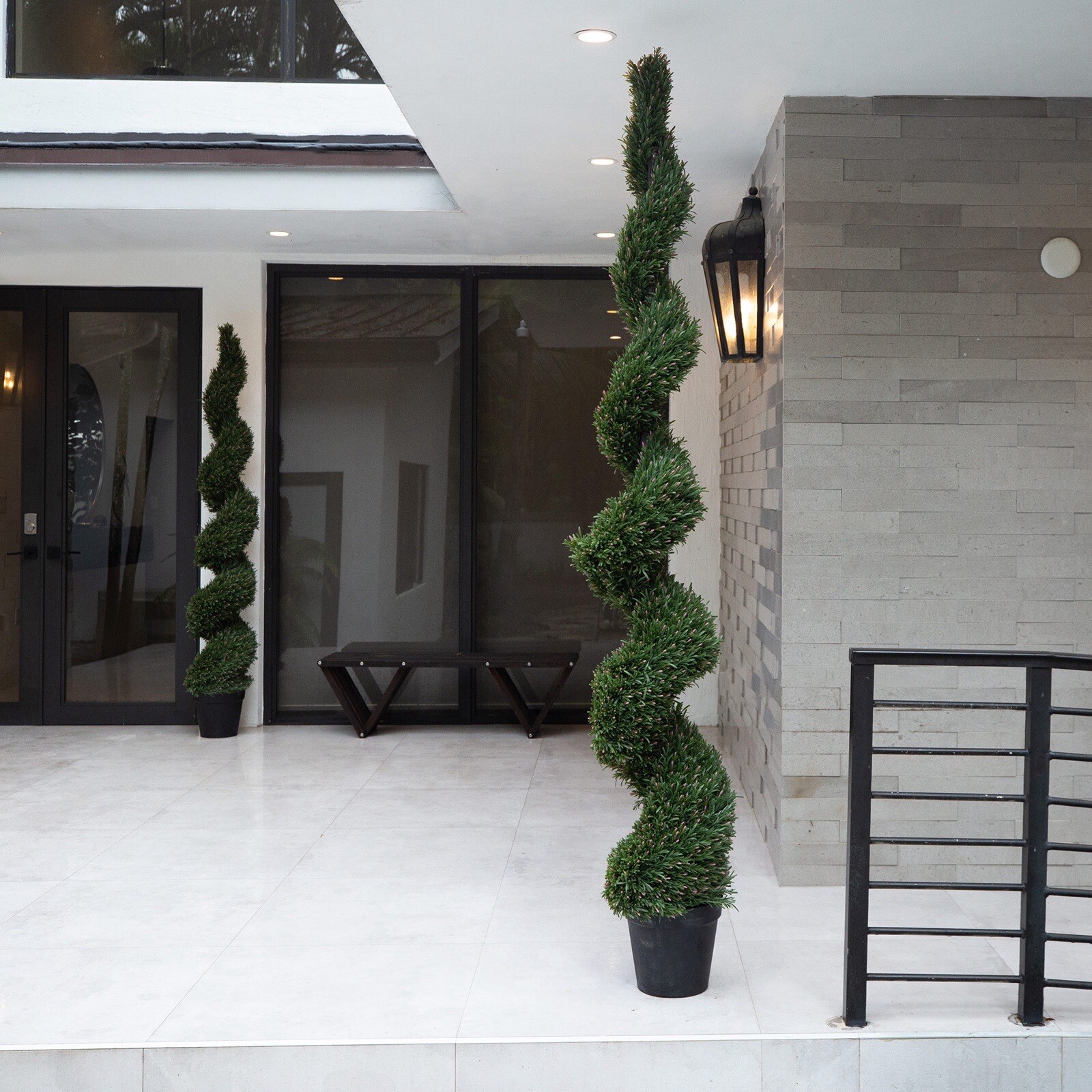 8’ Topiary Rosemary Spiral Artificial Tree UV (Indoor/Outdoor). Retail $549