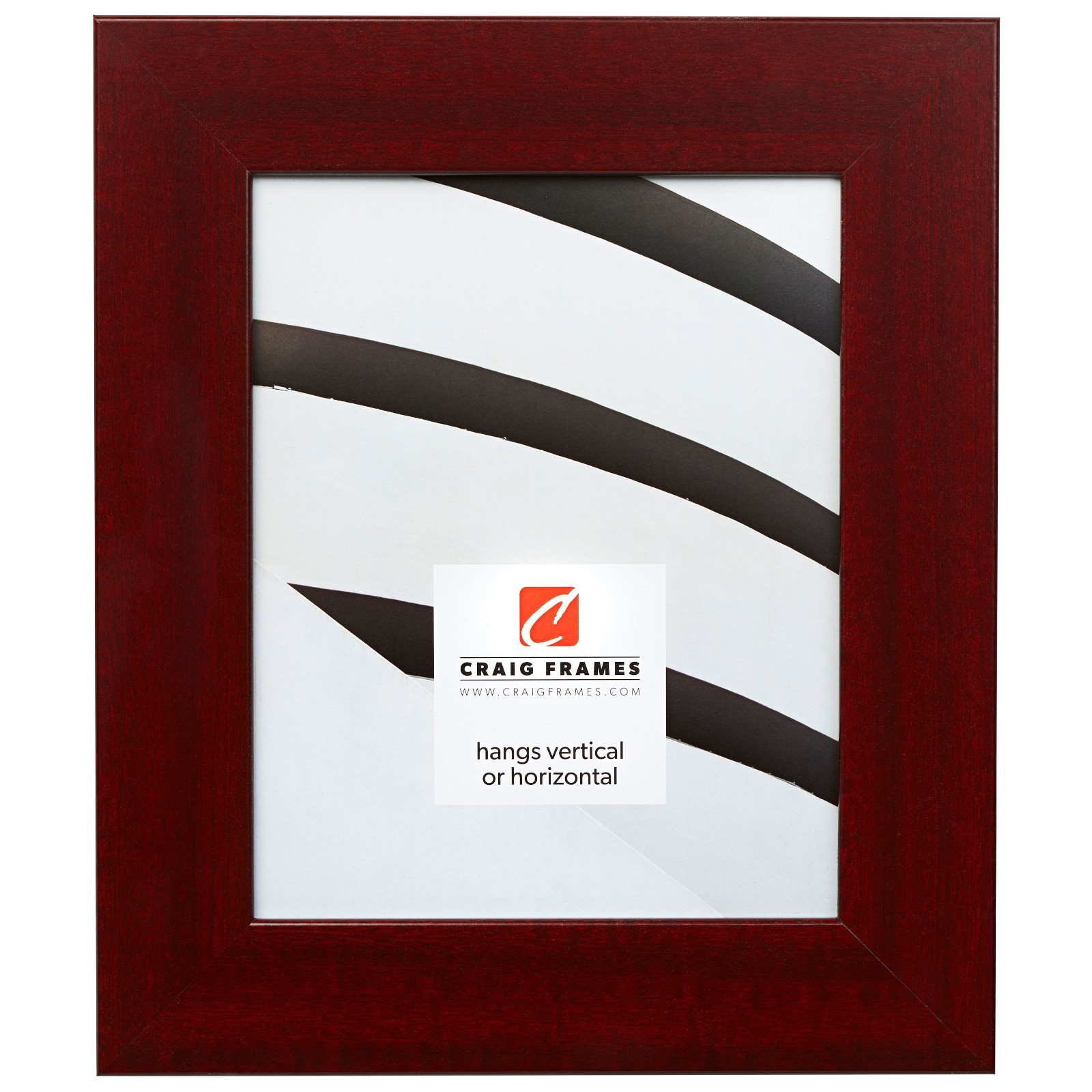 Craig Frames Bauhaus 200, 2 Inch Wide Modern Red Mahogany Picture Frame