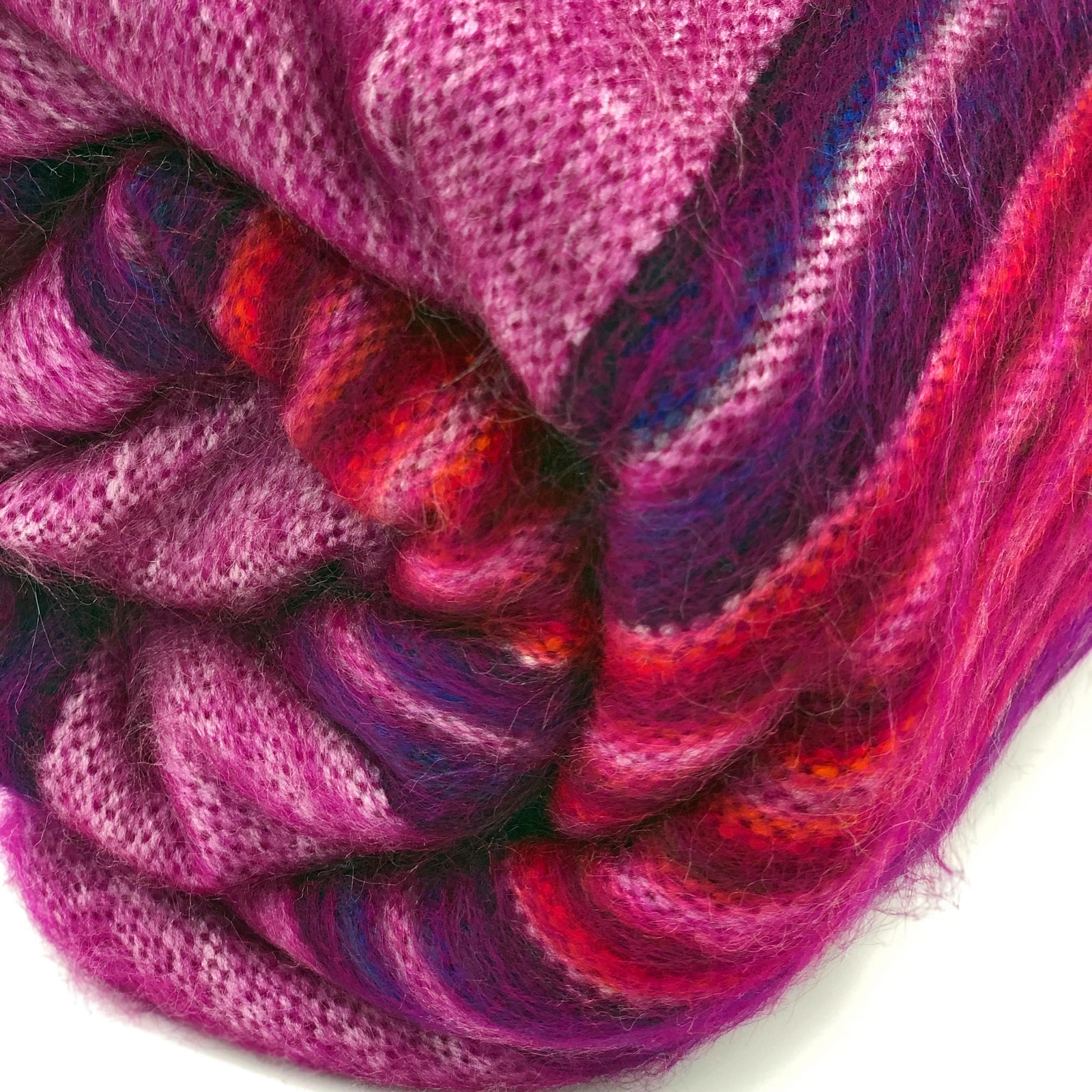 SOFT & WARM PURPLE FUCHSIA STRIPED ALPACA LLAMA WOOL BLANKET PLAID QUEEN