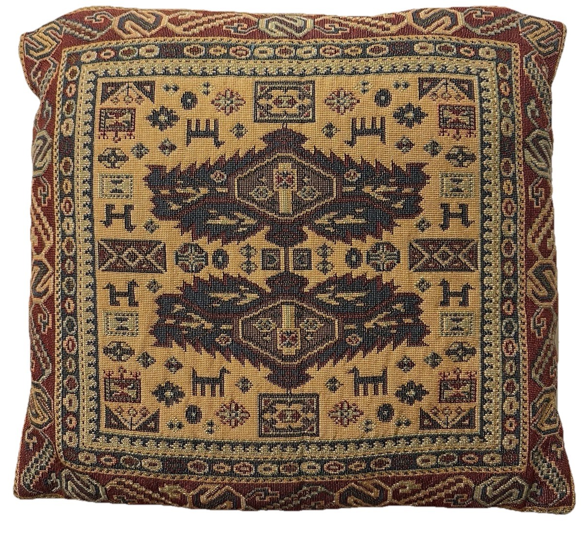 Buckingham Tapestry Sumak Baluch Accent Throw Pillow Ethnic Boho 12×11 England
