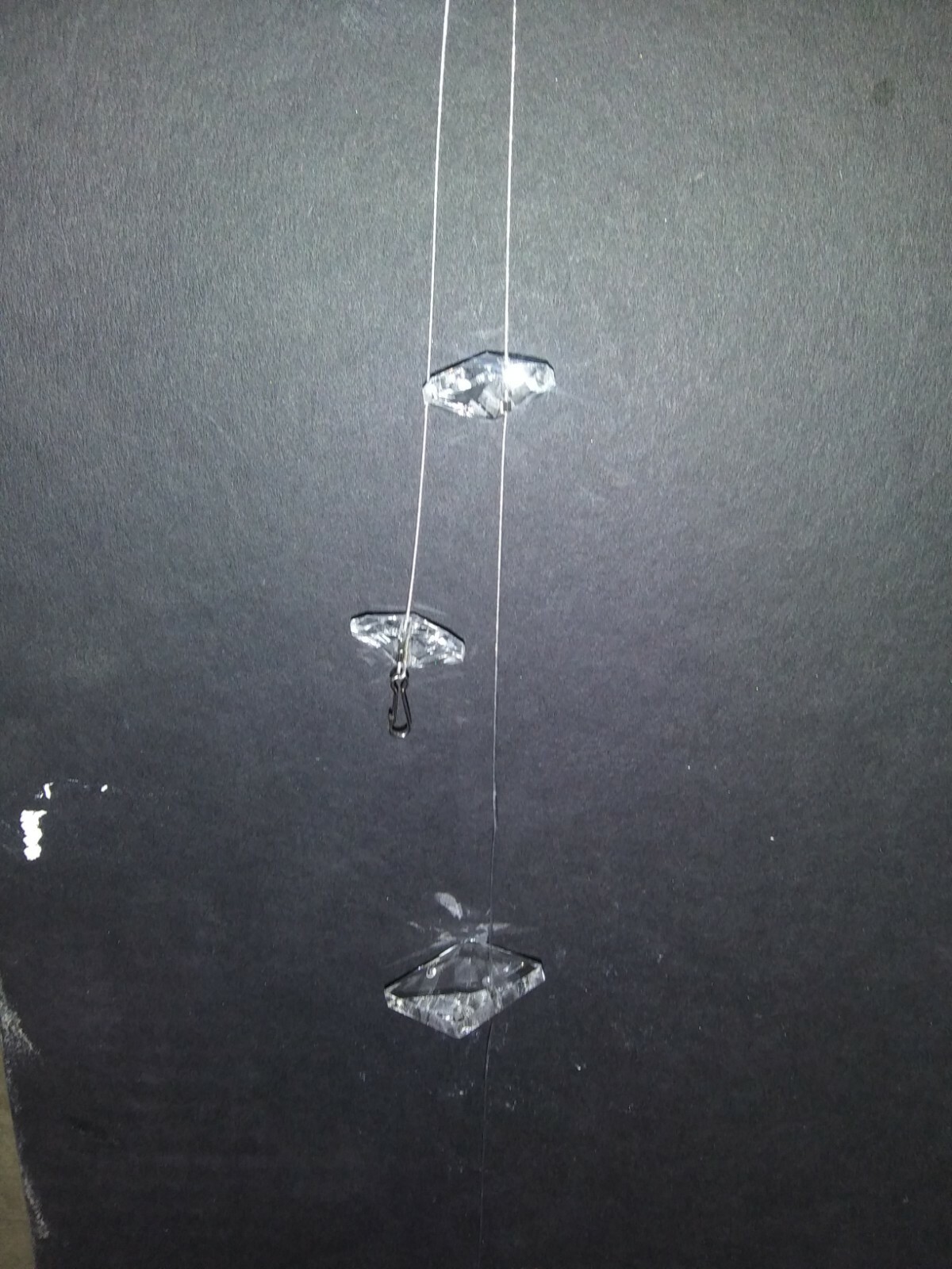 HALO LAMP PENDENTS 115 INCH LONG LOT OF 4 GYRO &CRYSTAL