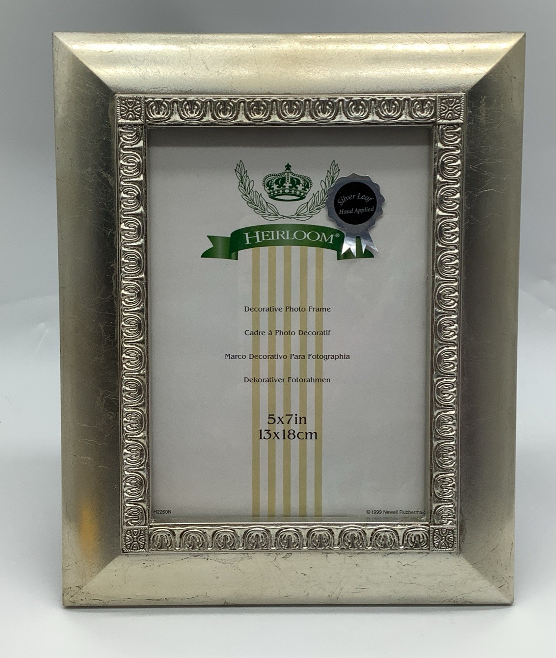 Heirloom Decorative Picture Frame 5 X 7 in Photo Frame Silver Leaf Hand Applied