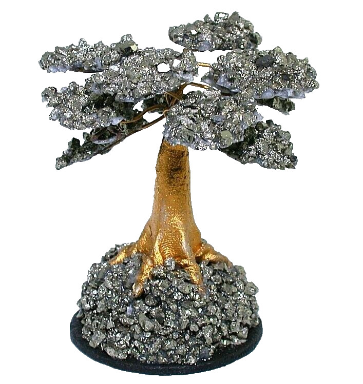 Small Petite 2 1/2 x 2 1/5 Inch Peruvian Pyrite Gem Tree SGT1/13125