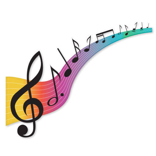 LOVE OF MUSIC musical notes car bumper sticker 5&Prime; x 4&Prime;
