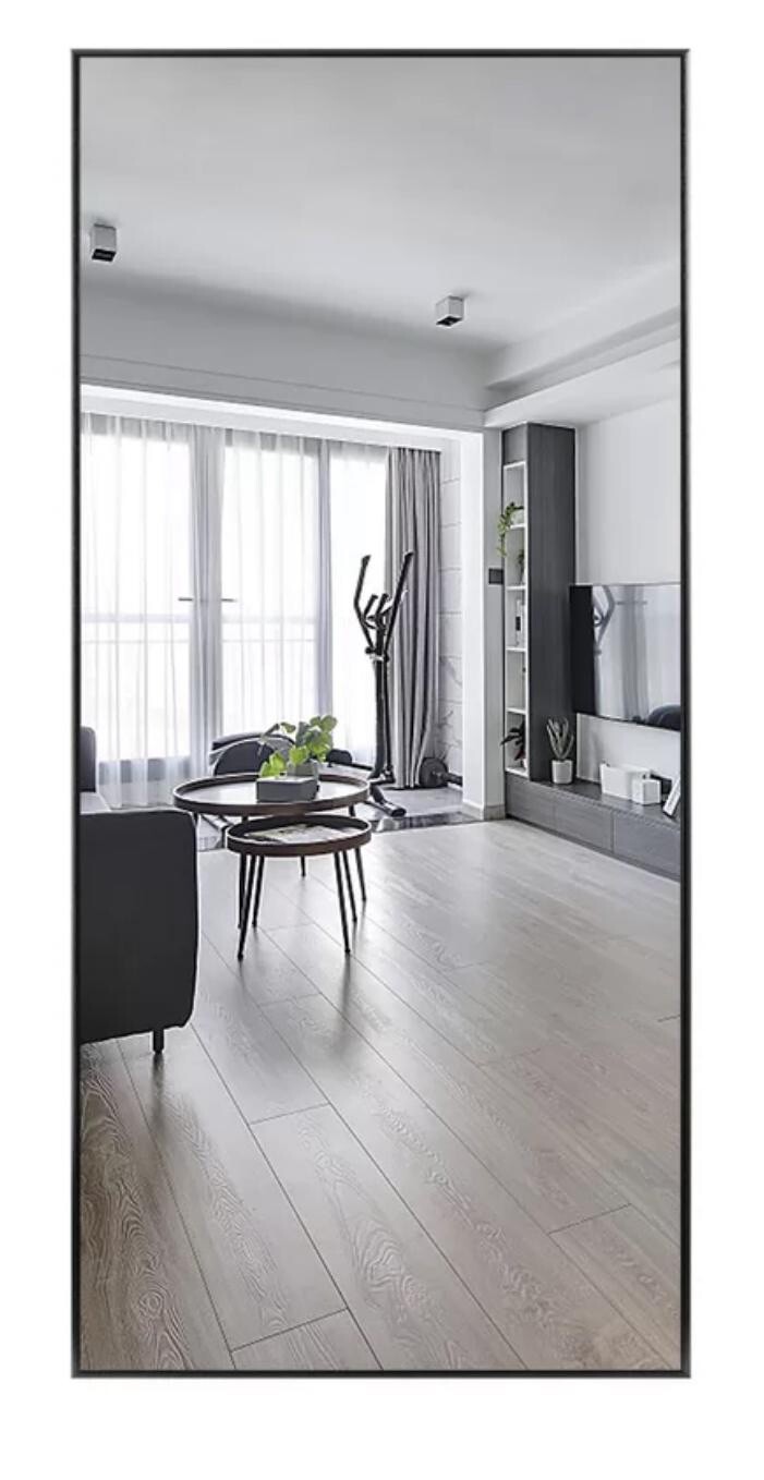 Foundation Hospitality Black stainless steel Framed 32×88 in Full Length Mirror