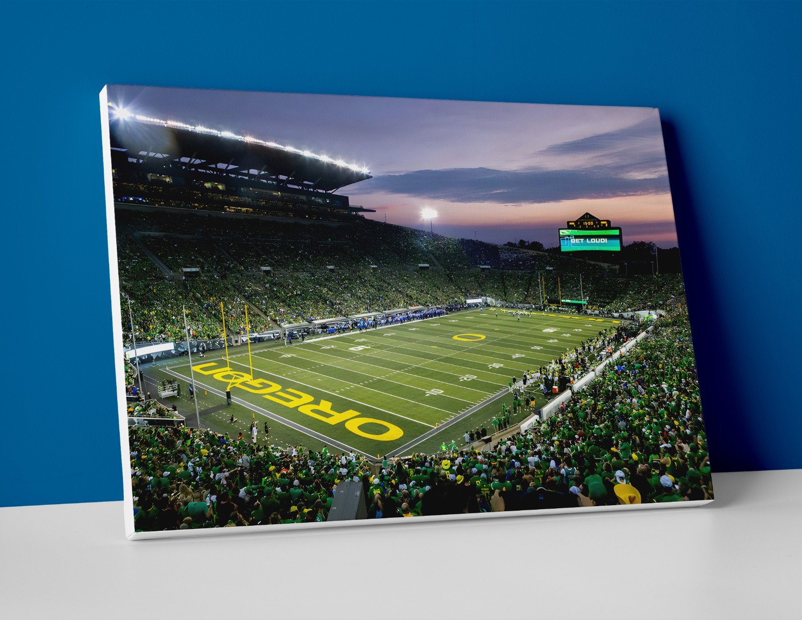 Oregon Football Stadium Poster or Canvas – Oregon Ducks Football Field Wall Art