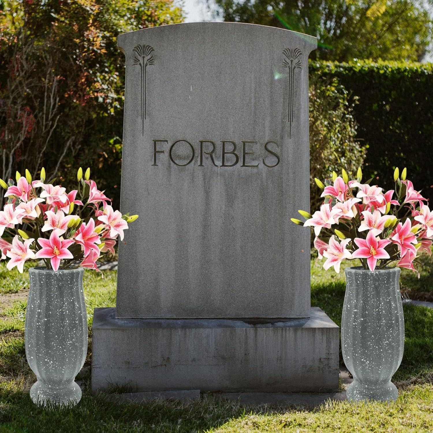 Cemetery vase for Grave Decorations,Flower Holders for Cemetery vases with Me…