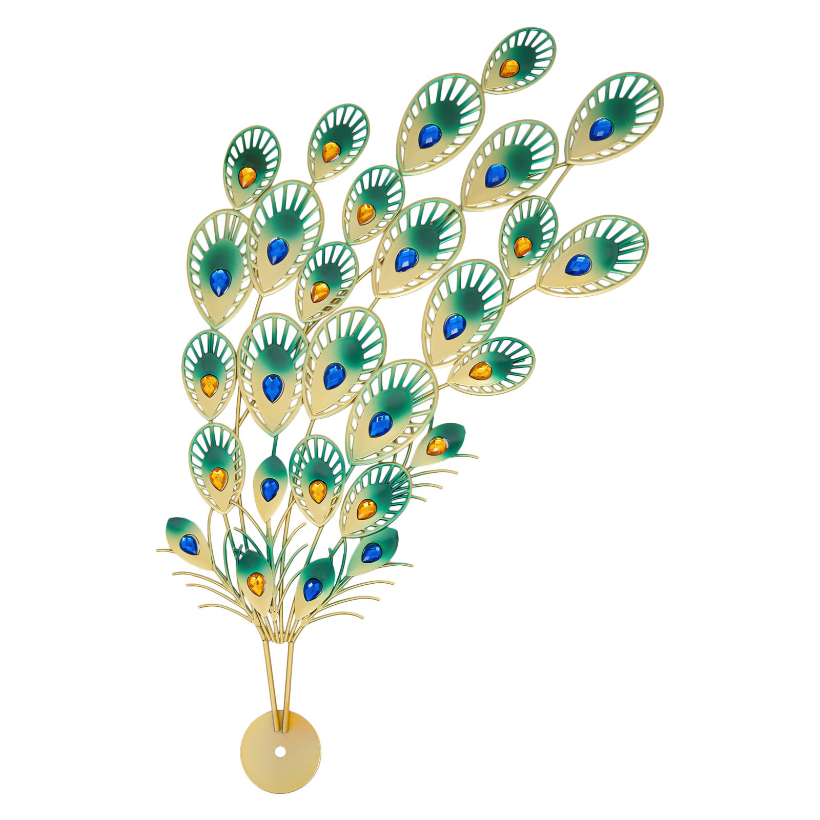 36.6&Prime; Luxury Peacock Large Wall Clock 3D Metal Living Room Wall Watch Decor USA