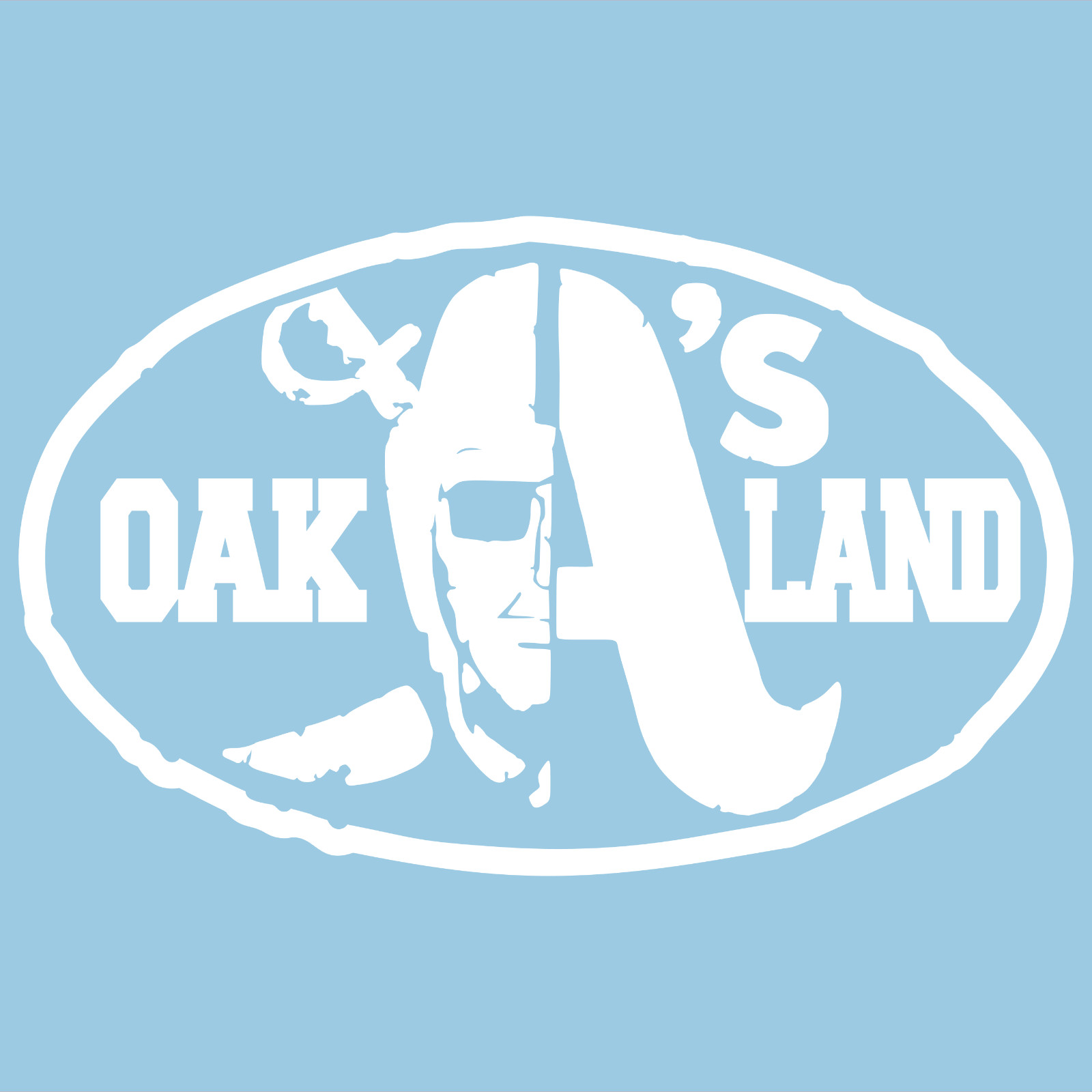 Oakland Raiders A&rsquo;s Logo Die-Cut Permanent Sticker Decal Oracal 651 White 8&Prime;x5&Prime;