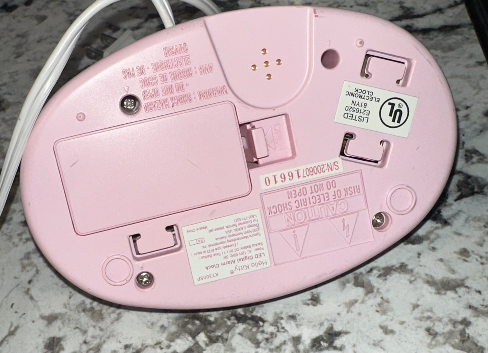 Sanrio Hello Kitty Digital Alarm Clock Pink Purple Snooze VTG