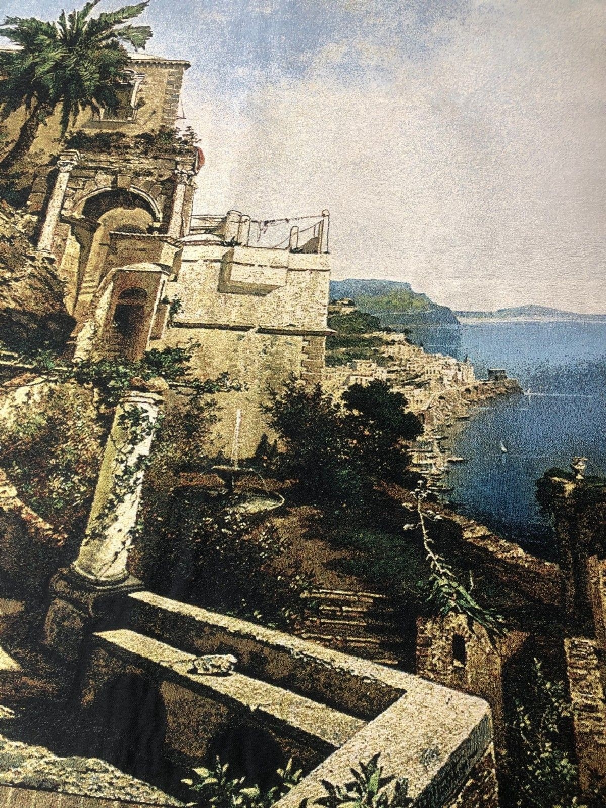 Fine Art Tapestries « In the Garden, Amalfi » Jacquard Woven Wall Art-43&Prime;x48&Prime; USA
