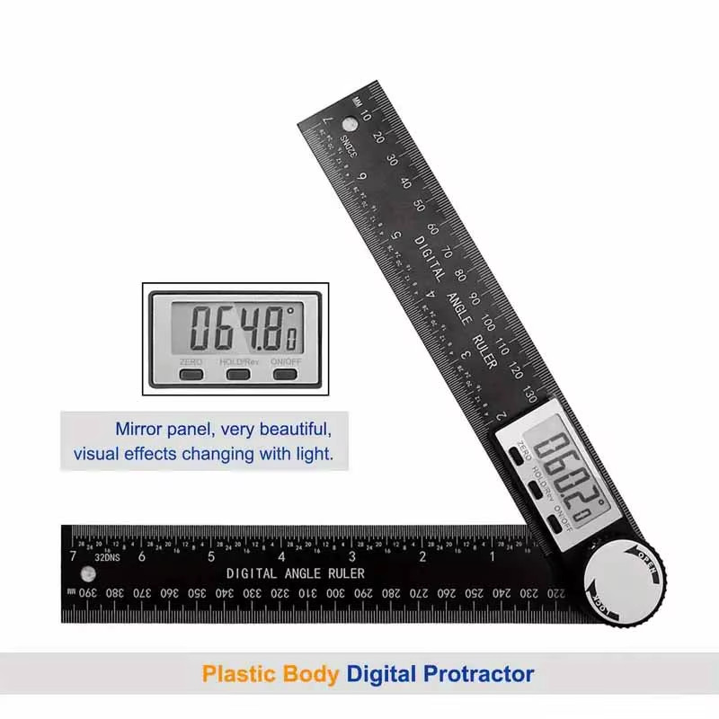 1 PC 2 in 1 Digital Angle Detector Scale Suitable for Woodworking Measurement To