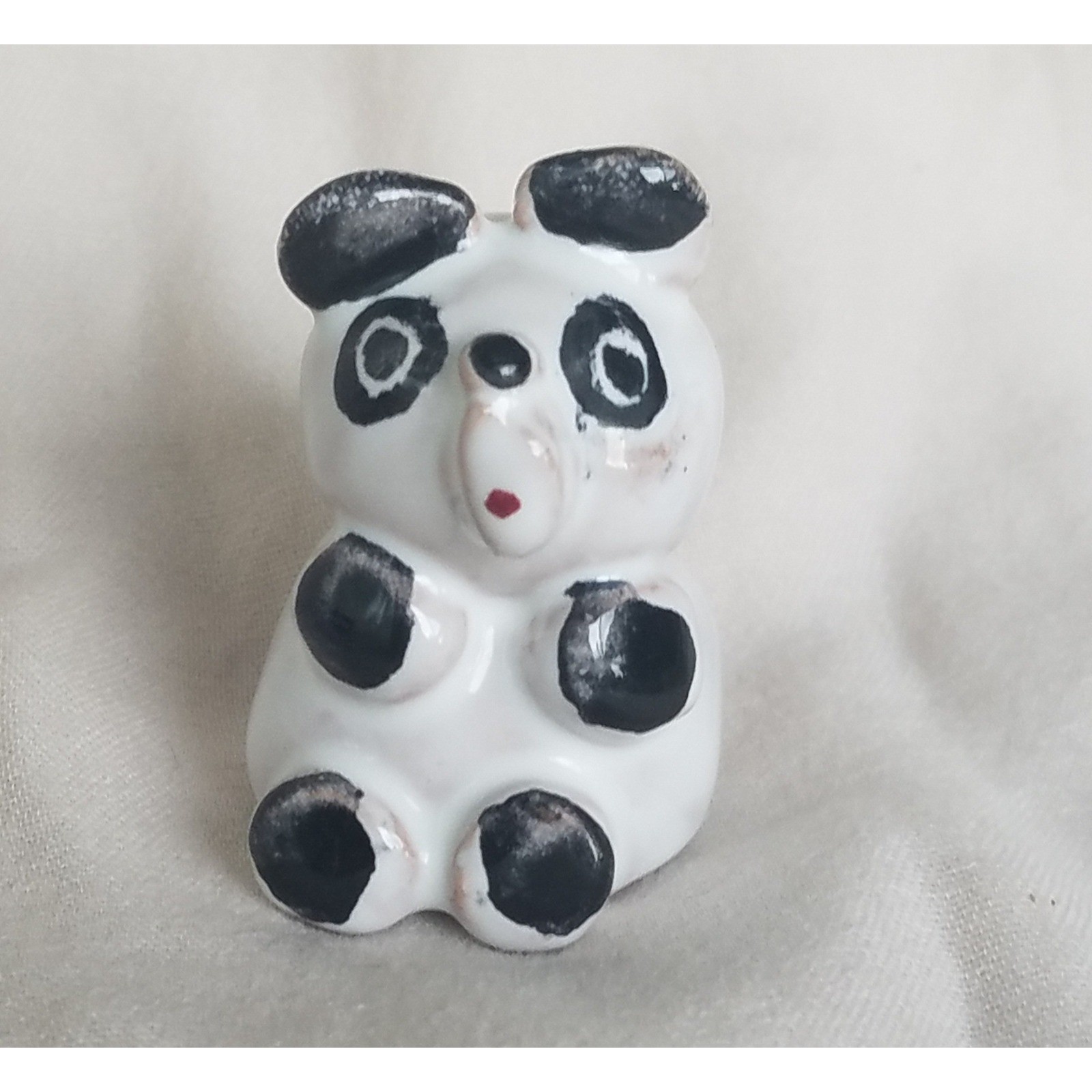White bear Ceramic figurines Animal lover Fairy Garden Miniatures Dioramas