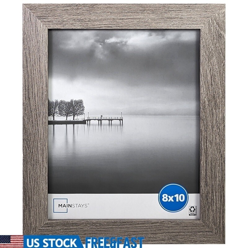 Rustic Wide Bevel Picture Frame 8×10 Gallery Wall Table Display Home Decor Gray