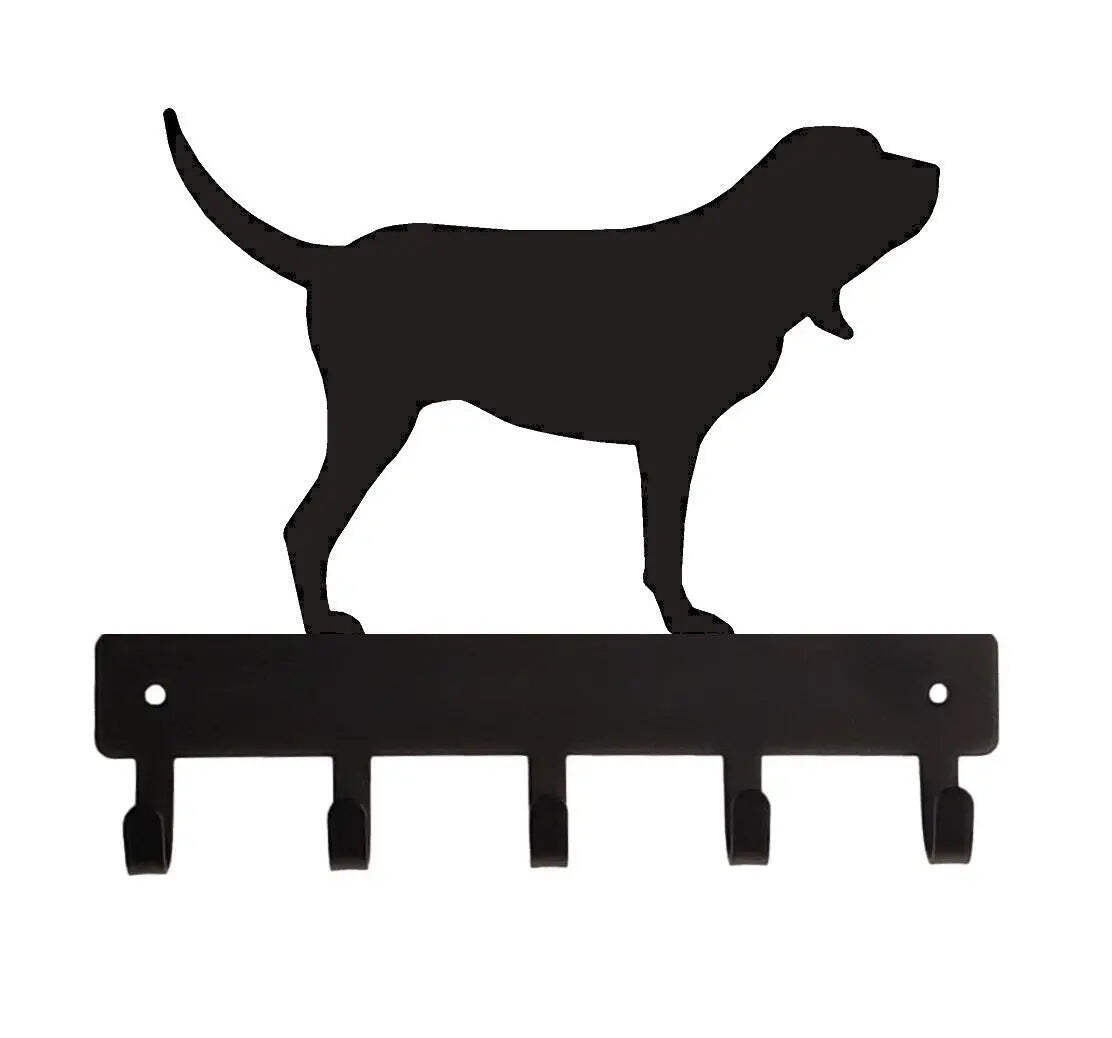 Bloodhound Dog Wall Key Rack Holder Made in USA with 5 hooks