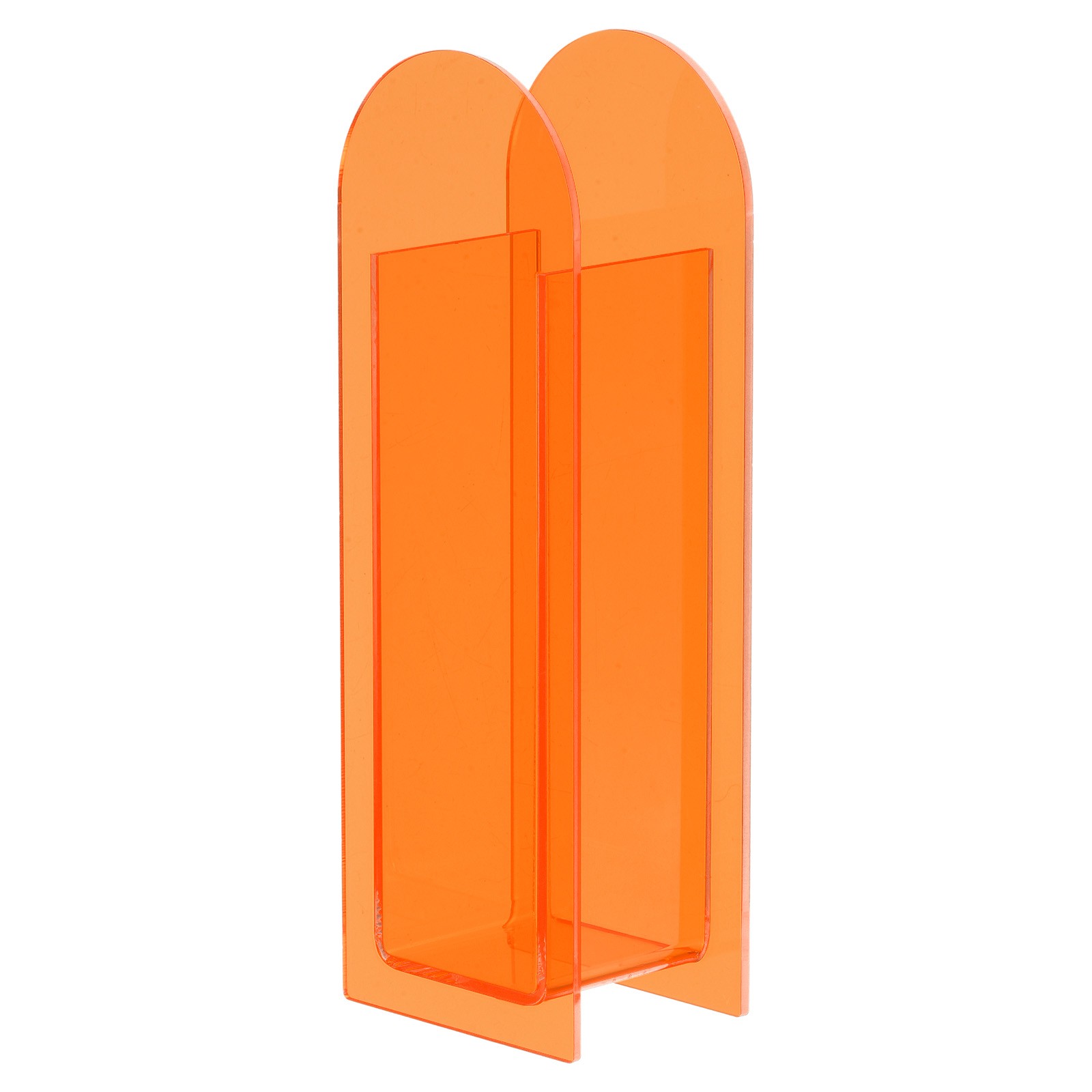 3x2x9&Prime; Acrylic Flower Vase Arch Acrylic Floral Vase Decorative Vase Orange
