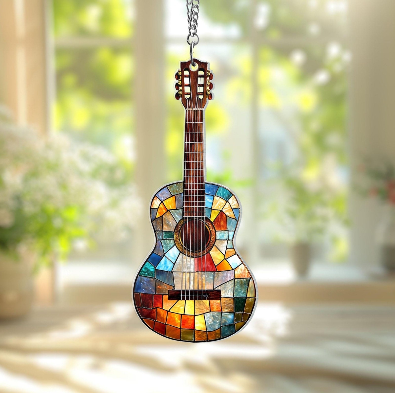Personalized Guitar suncatcher Window hanging Musical Instrument acrylic decor