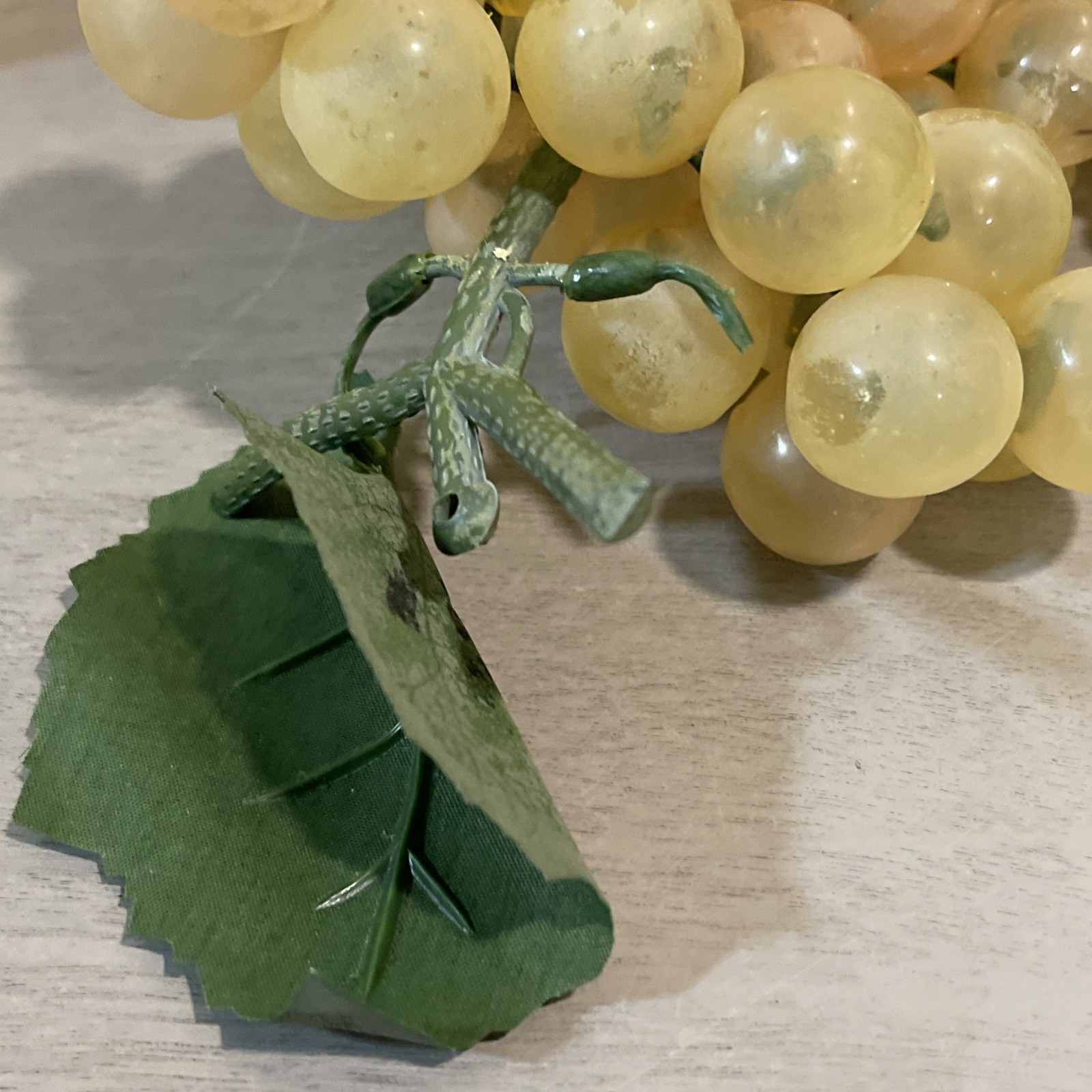 2 In Lot Ivory Pearl Lucite Acrylic/ Black Grapes ReTrO Mid-Century Modern