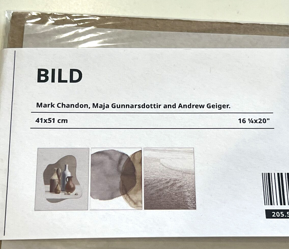 New 3 Pack IKEA BILD Poster Organic Shapes 16 1/4&Prime; x 20&Prime;