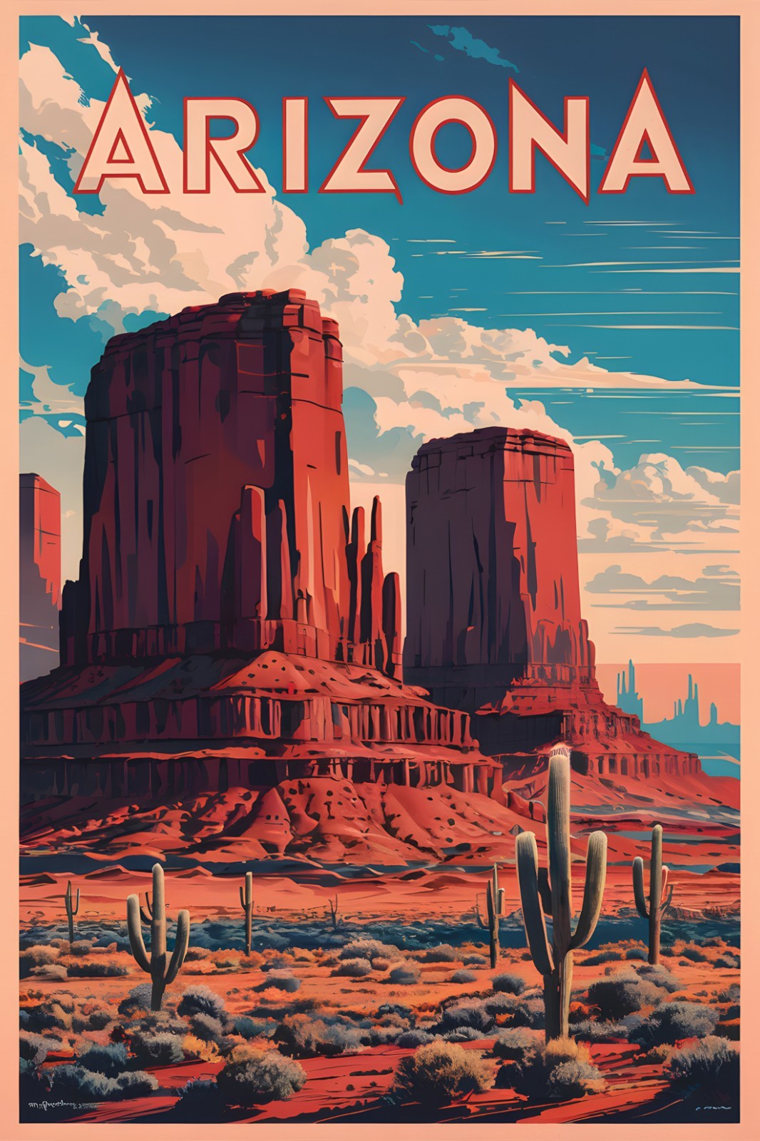 Arizona State Poster Premium Photo Print Wall Art 4 Sizes #3