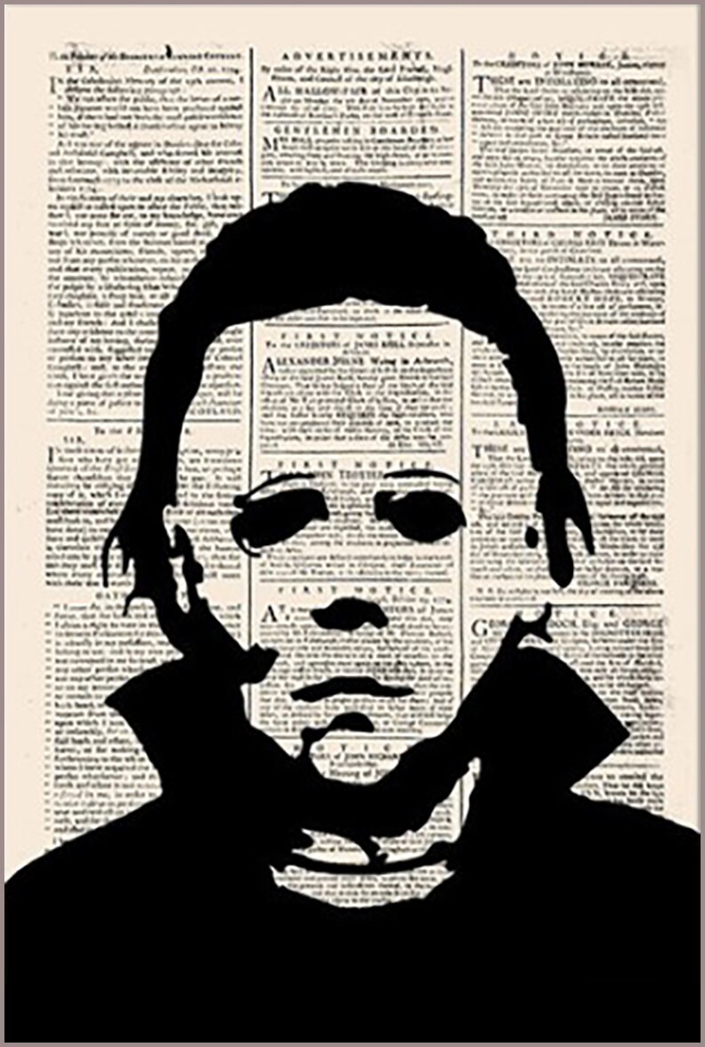 MIchael Myers Silhouette Halloween Metal Poster Sign
