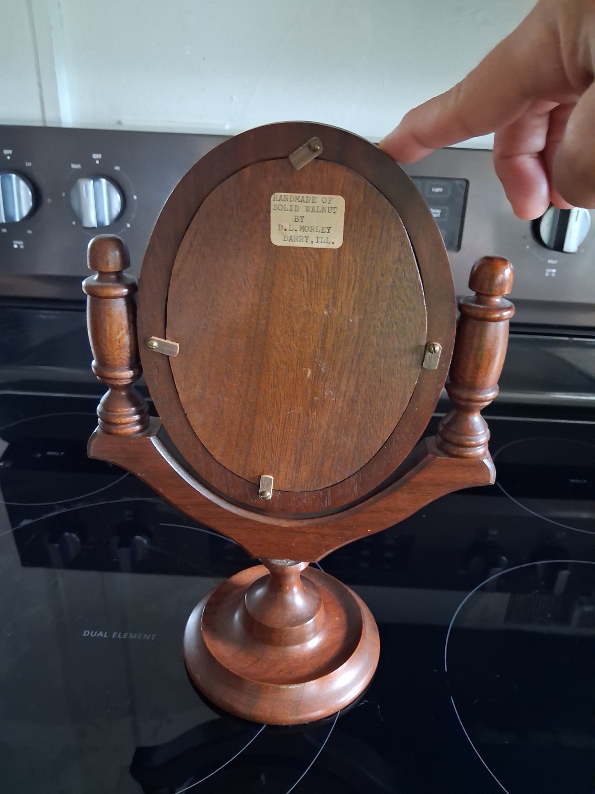 Vintage solid walnut vanity mirror cottage shabby farmhouse beautiful
