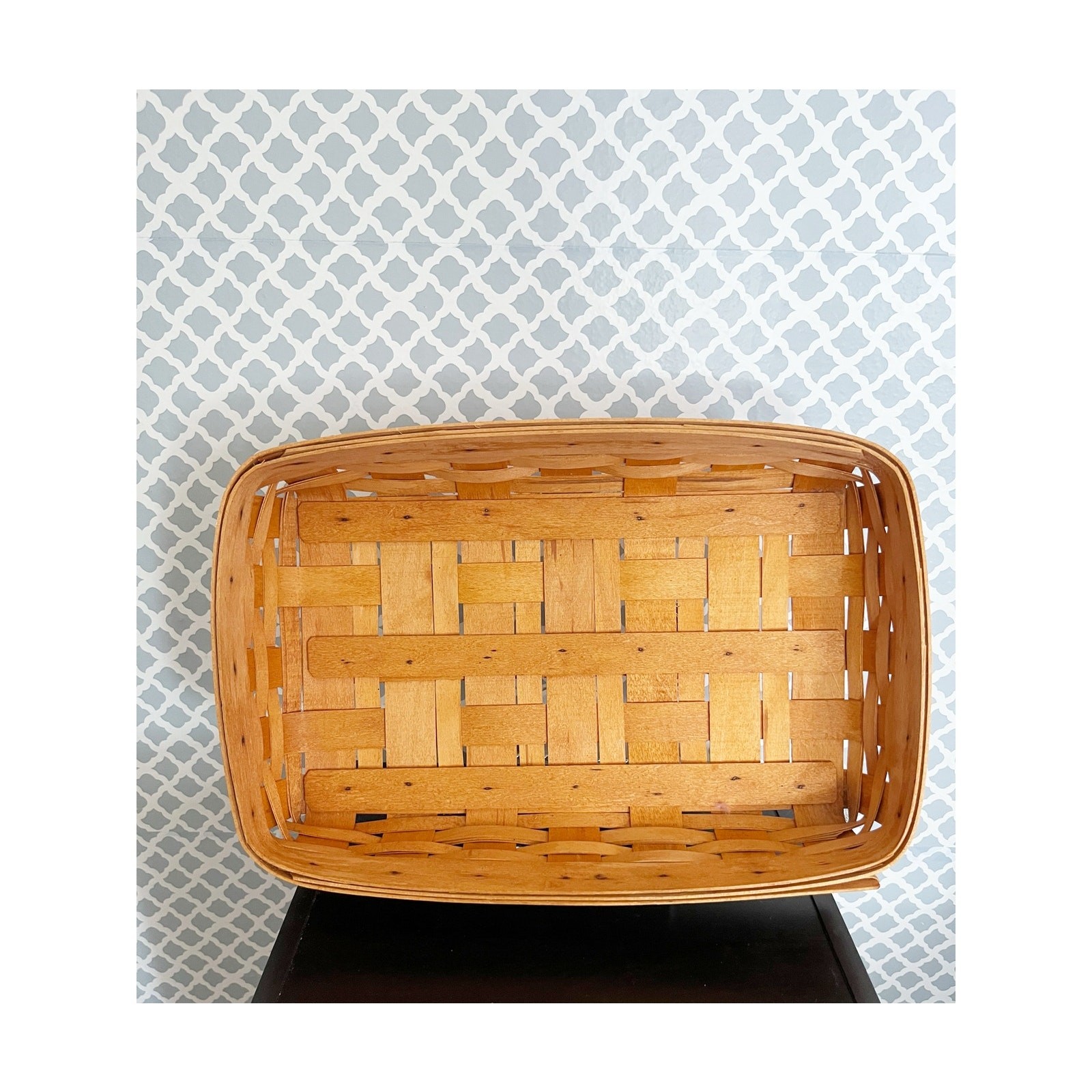 LONGABERGER Signed / 2000 Bread Basket Cracker Basket Handwoven Maple Wood USA